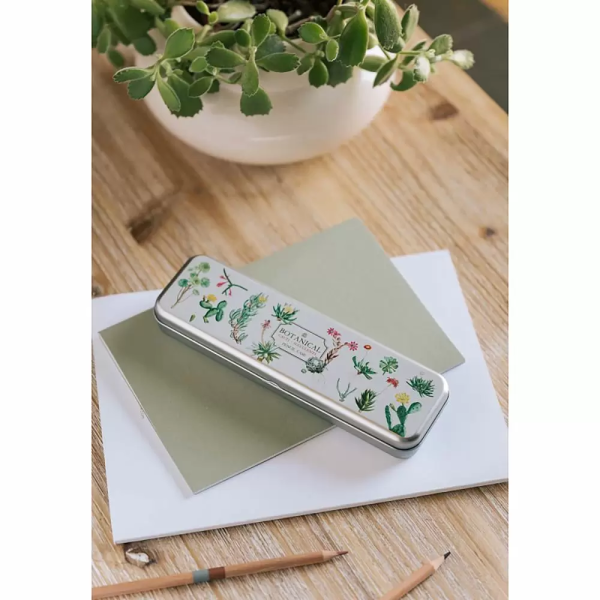 Κασετίνα Μεταλλική με Ξυλομπογιές BOTANICAL Cacti by Kokonote