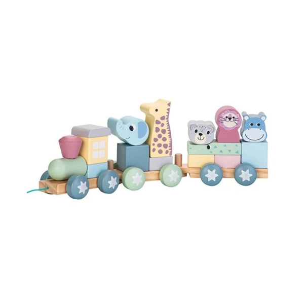 Skag Ξύλινο Τρενάκι Στοίβαξης Ζωάκια